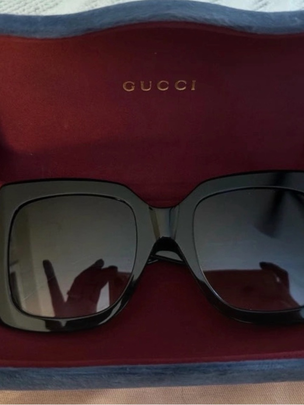 Gucci Oversized Black Square Sunglasses